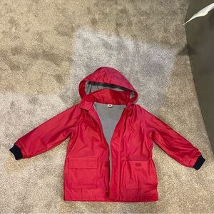 Petit Bateau Red Kids cotton lined Raincoat